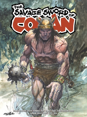 Paperback of The Savage Sword of Conan Vol.3 by Titan Comics, featuring colorful Conan comic book cover art.