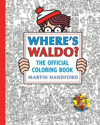 Paperback "Where's Waldo?" coloring book by Candlewick Press featuring colorful illustrations of Waldo and friends for kids to color.