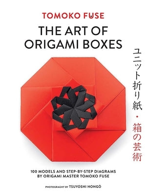 Paperback book titled "The Art of Origami Boxes" by Tomoko Fuse, featuring origami box models and step-by-step diagrams.