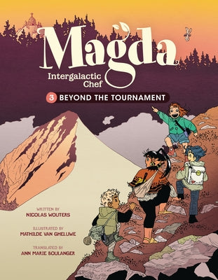 Paperback copy of "Beyond the Tournament: Book 3" by Graphic Universe, featuring colorful cover art.