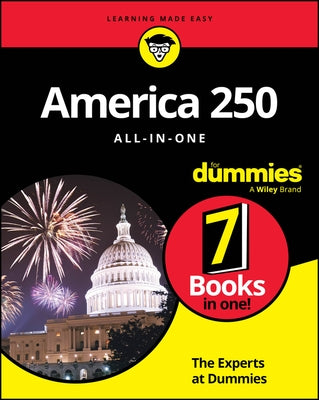 America 250 All-In-One for Dummies paperback book by For Dummies, featuring the cover with title and colorful design.