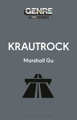 Paperback book titled Krautrock by Bloomsbury Academic featuring a cover with abstract artwork and bold typography.