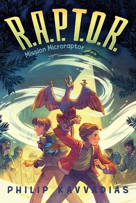 Mission Microraptor paperback book by Aladdin Paperbacks featuring colorful cover art of a Microraptor dinosaur for young readers.