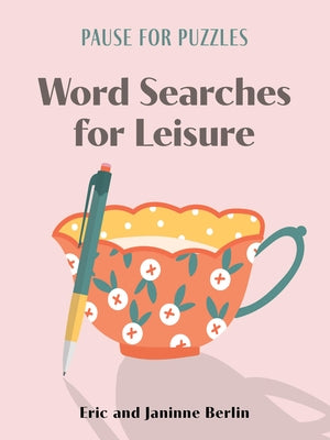Paperback "Pause for Puzzles" word search book by Puzzlewright Press with colorful cover featuring various word search patterns.