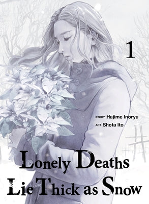 Paperback of Lonely Deaths Lie Thick as Snow 1 by Vertical Comics featuring cover art with snowy landscape and dark, moody imagery.