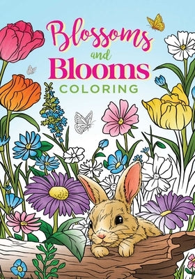 Paperback Blossoms and Blooms coloring book by Thunder Bay Press featuring floral illustrations on the cover.
