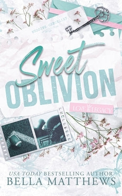 Paperback of "Sweet Oblivion" by Bella Matthews, showing the book cover with a dark, moody design and elegant typography.