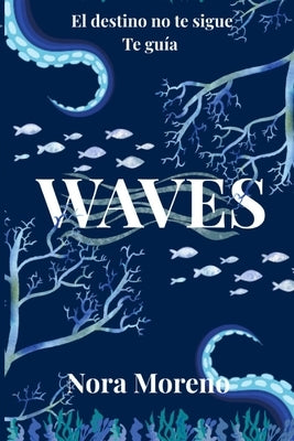Paperback book titled "Waves" by Independently Published, featuring a cover with ocean waves and a serene coastal scene.