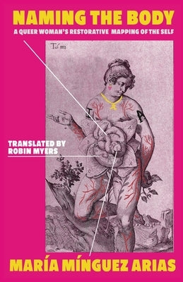 Paperback book titled "Naming the Body" by Mouthfeel Press, featuring a colorful cover with abstract art and bold typography.