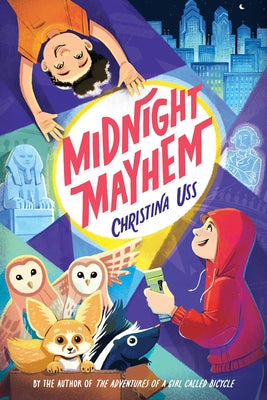 Midnight Mayhem paperback book by Holiday House, featuring dark, mysterious cover art with intriguing nighttime scene.