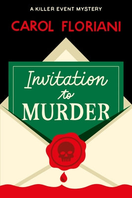 Paperback copy of "Invitation to Murder" by Crooked Lane Books, featuring a mysterious cover design.