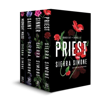 Paperback Priest boxed set by Bloom Books featuring multiple book covers with dark, mystical imagery and ornate gold detailing.