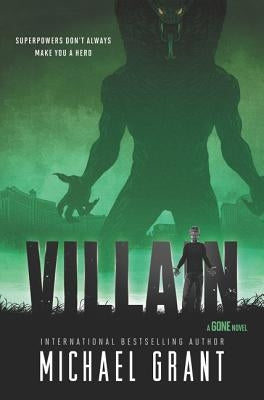 Paperback copy of "Villain" novel by HarperCollins, showing the book cover with dark and dramatic artwork.