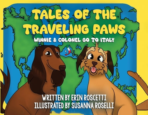Paperback copy of Tales of the Traveling Paws by Nightingale Books, featuring colorful illustrated cover art.