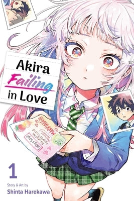 Paperback of Akira Failing in Love, Vol. 1 manga by Viz Media featuring colorful cover art with anime-style characters.