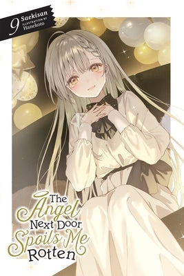 Paperback of The Angel Next Door Spoils Me Rotten, Vol. 9 light novel by Yen On, showing the front cover with colorful anime-style artwork.