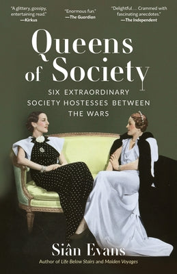 Paperback book titled "Queens of Society" by Experiment, featuring six notable society hostesses from the interwar period.