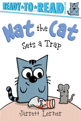 Paperback of "Nat the Cat Sets a Trap" pre-level 1 Ready-To-Read book by Simon Spotlight featuring colorful illustrations of Nat the Cat.