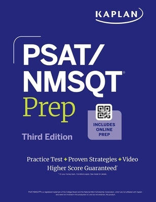 Kaplan Publishing Psat/NMSQT Prep paperback book with sample questions and practice tests for college entrance exam preparation.
