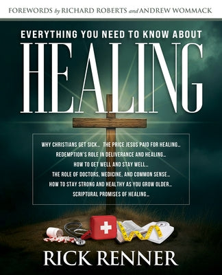 Paperback book titled "Everything You Need to Know about Healing" by Harrison House, with a close-up of the cover.