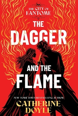 Paperback copy of "The Dagger and the Flame" by Margaret K. McElderry Books, showing the book cover with fiery artwork.