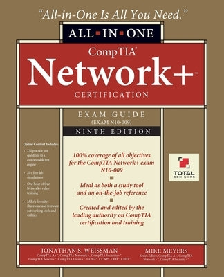 Paperback of Total Seminars CompTIA Network+ Certification All-in-One Exam Guide, Ninth Edition, showing the cover with title and branding.