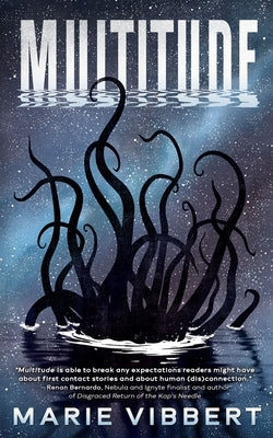 Paperback book titled "Multitude" by Apex Book Company, showing its cover with abstract artwork and bold typography.