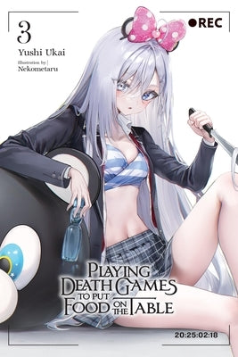 Paperback of "Playing Death Games to Put Food on the Table, Vol. 3" by Yen On, featuring cover artwork with dark, intense visuals.