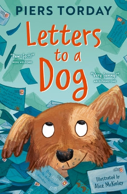 Dyslexia-friendly paperback book titled "Letters to a Dog" by Barrington Stoke, showing colorful cover art with playful illustrations.