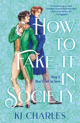 Paperback of "How to Fake It in Society" by Bramble, featuring a cover with elegant design and title text.