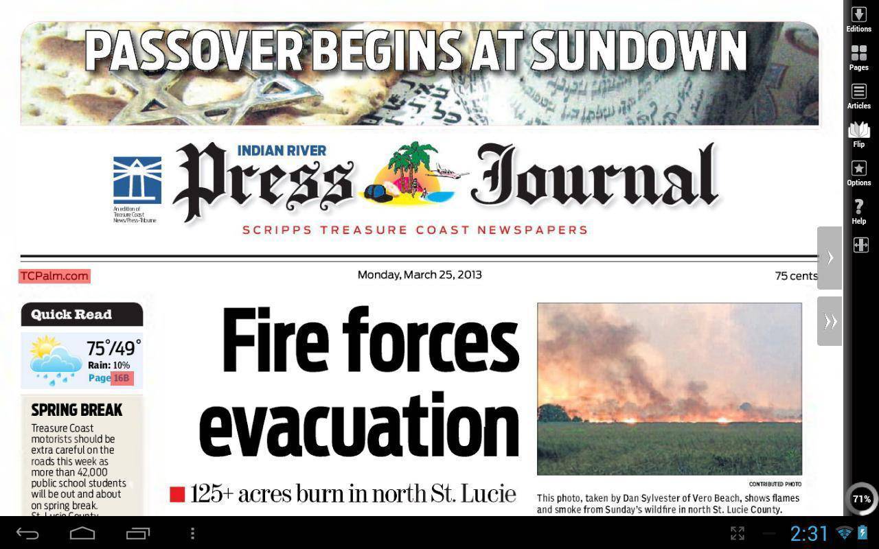 Indian River Press Journal 7-day delivery planner for 8 weeks, featuring a spiral-bound layout with date sections and journal pages.
