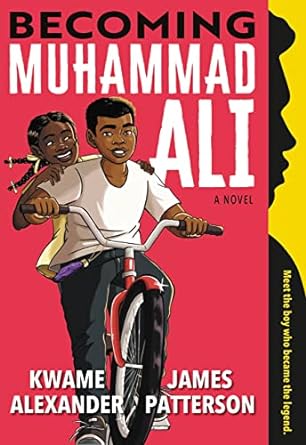 Paperback book titled "Becoming Muhammad Ali" by Jimmy Patterson, showing the front cover with the title and author's name.