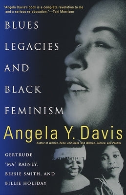Paperback book titled "Blues Legacies and Black Feminism" featuring Gertrude "Ma" Rainey, Bessie Smith, and Billie Holiday.