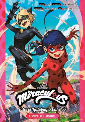 Paperback manga omnibus of Miraculous: Tales of Ladybug & Cat Noir by Kodansha Comics, featuring colorful cover art.