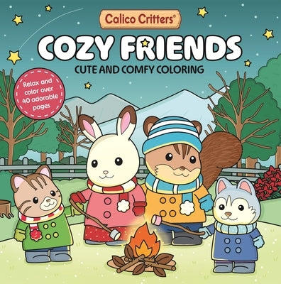 Calico Critters Cozy Friends coloring book by MacMillan Children's Books, featuring cute critter illustrations on the paperback cover.