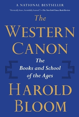 Paperback of The Western Canon book by Mariner Books, featuring a plain cover with the title and author text visible.