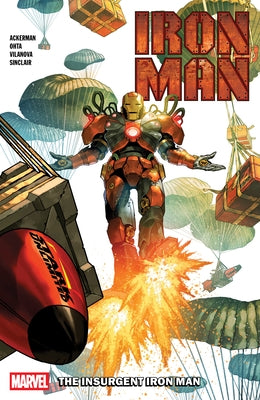 Paperback Marvel Universe Iron Man Vol. 2: The Insurgent Iron Man comic book with cover art featuring Iron Man in armor.