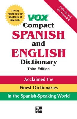 Hardcover Vox Compact Spanish and English Dictionary by McGraw-Hill Companies, showing the book's spine and front cover.