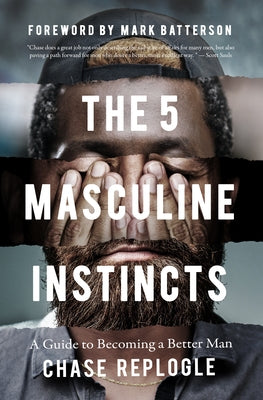 Paperback book titled "The 5 Masculine Instincts" by Moody Publishers, featuring a cover with bold typography and a masculine design.