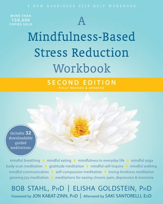 Paperback Mindfulness-Based Stress Reduction Workbook by New Harbinger Publications, featuring exercises and techniques for stress management.