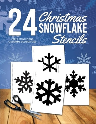 Paperback Christmas Snowflake Stencils by Paperbles, set of 24 paper stencils for winter holiday decorations.