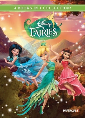 Paperback Disney Fairies 4 in 1 Vol. 5 by Papercutz, featuring colorful fairy characters on the cover.