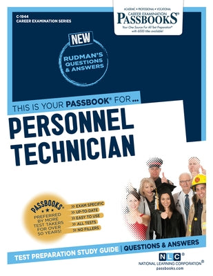 Paperback Passbooks Personnel Technician C-1944 study guide with title text visible on the cover.