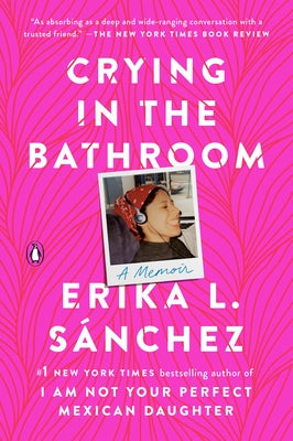 Paperback of "Crying in the Bathroom: A Memoir" by Penguin Publishing Group, showing the book cover with title and author details.