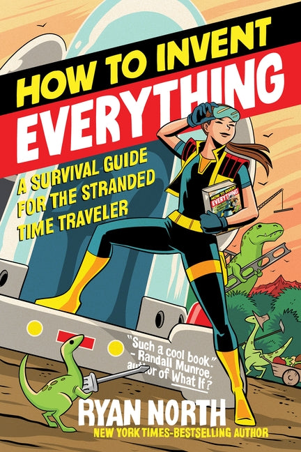 Paperback book titled "How to Invent Everything" by Penguin Publishing Group, featuring colorful cover art with science and invention themes.