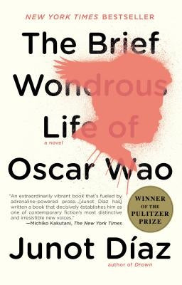Paperback copy of "The Brief Wondrous Life of Oscar Wao" by Riverhead Books, showing the book cover with title and author.