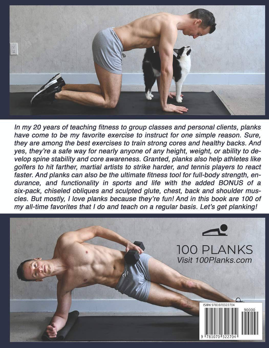 Rob Moore 100 Planks book cover, featuring a health and fitness guide on back health and bodyweight exercises.