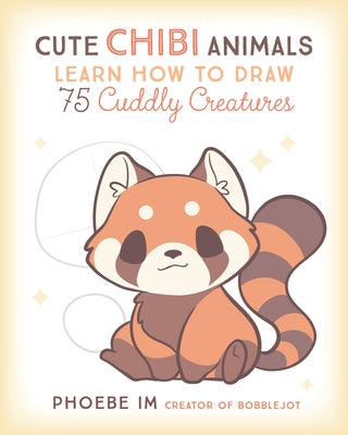 Paperback book titled "Cute Chibi Animals: Learn How to Draw 75 Cuddly Creatures" by Rock Point featuring colorful animal illustrations.