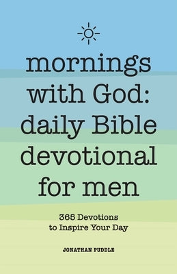 Paperback Bible devotional titled "Mornings with God" for men, featuring daily inspirational devotions by Rockridge Press.