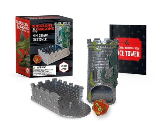 Paperback Dungeons & Dragons Mini Dragon Dice Tower by Rp Minis, featuring a detailed dragon design for tabletop gaming.